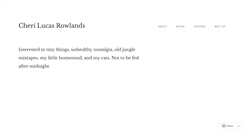 Desktop Screenshot of cherilucasrowlands.com