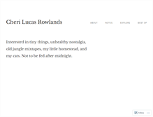 Tablet Screenshot of cherilucasrowlands.com